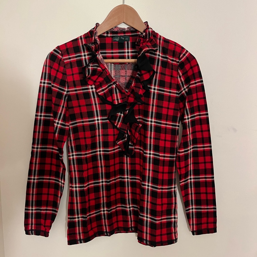 Red Plaid Blouse